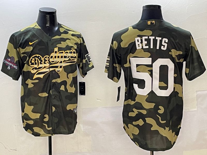 Men Los Angeles Dodgers #50 Betts Camo Joint Name 2025 Nike MLB Jersey style 2->los angeles dodgers->MLB Jersey